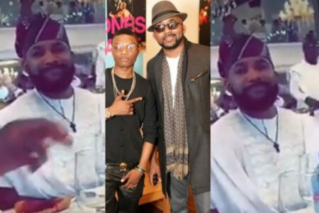 Banky W at Wizkid's mother's funeral