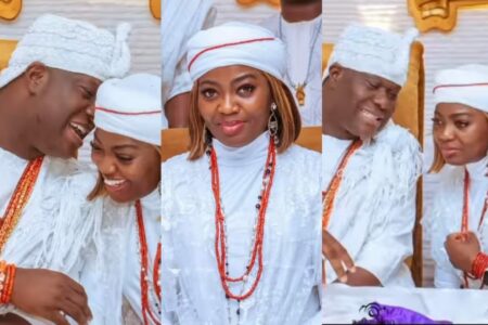 Olori Ashley celebrates first anniversary with Ooni of Ife