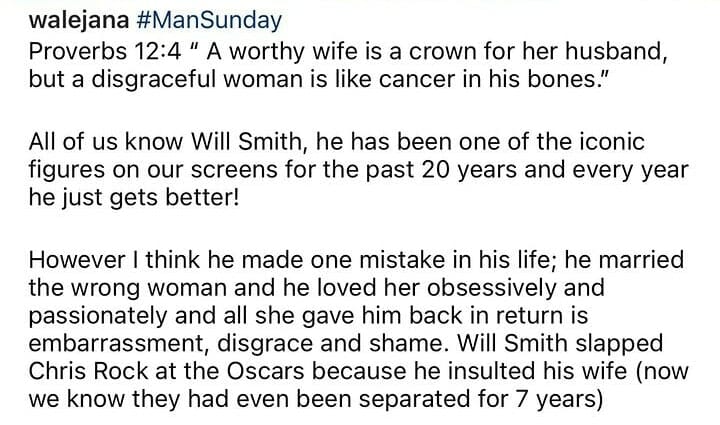 Wale Jana speaks on Will Smith and Jada Pinkett Smith's marital drama