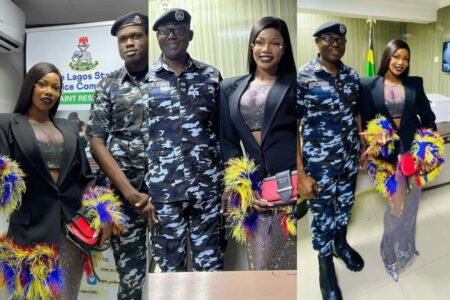 Tacha Akide meets Commissioner of Police