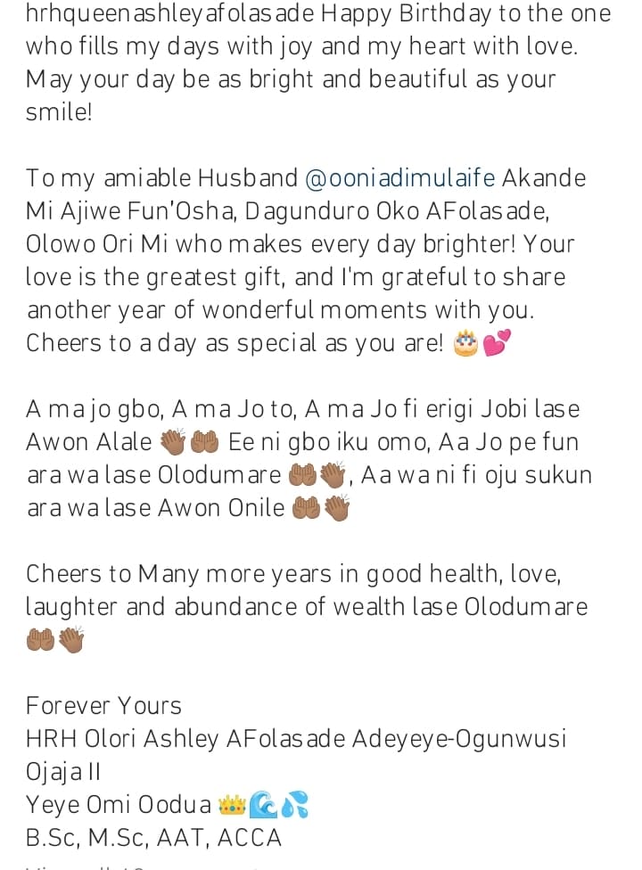 Ooni's wives celebrate him as he turns 49