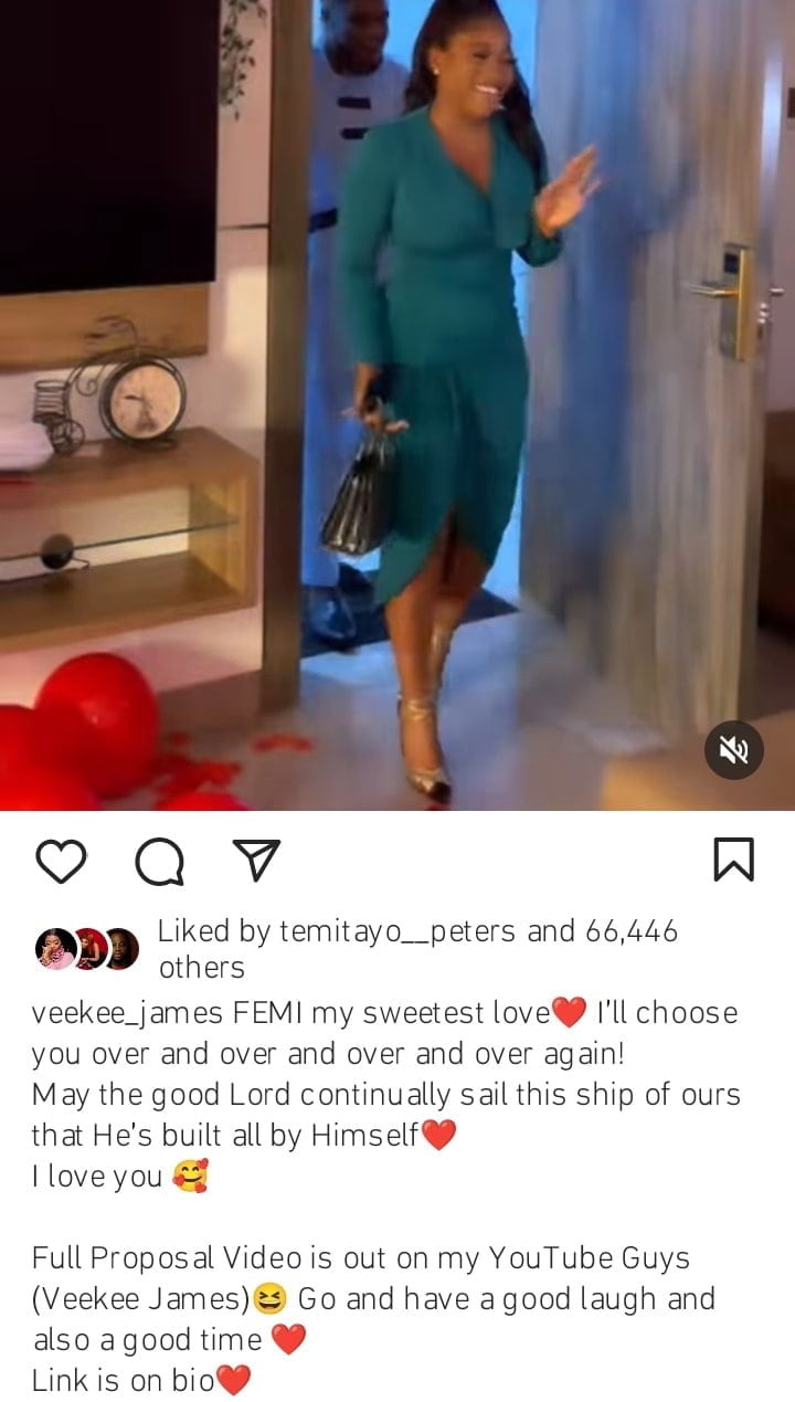 Veekee James prays for her husband-to-be