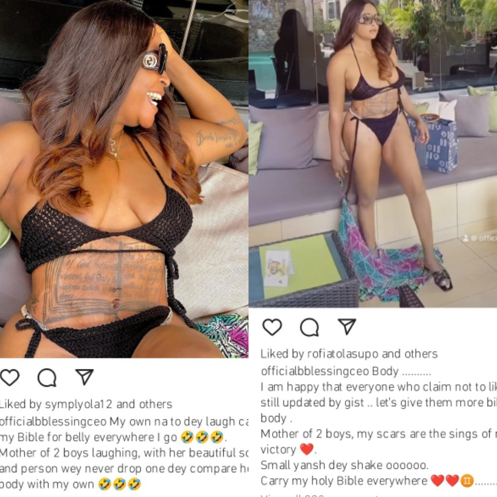 Blessing CEO replies Nkechi Blessing over bikini photos
