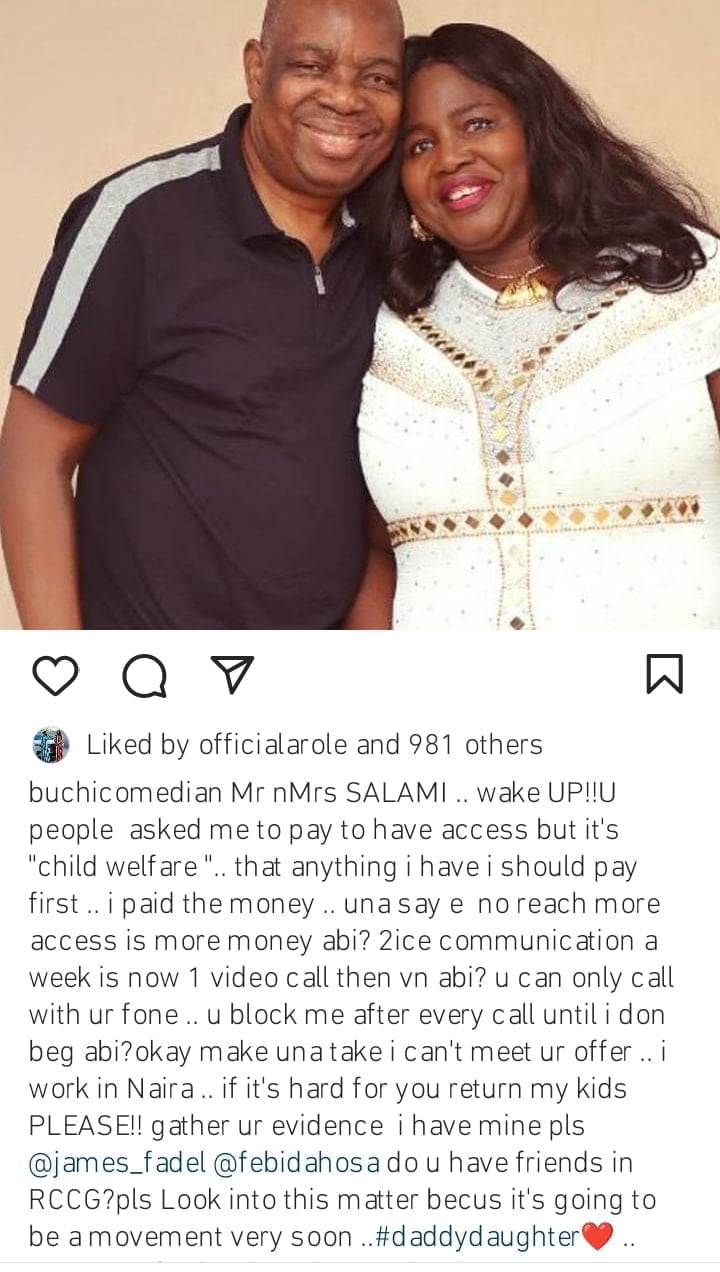 Buchi calls out his in-laws for demanding money from him