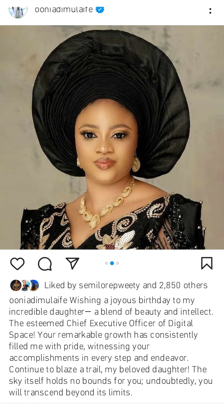 Ooni of Ife celebrates daughter's birthday 