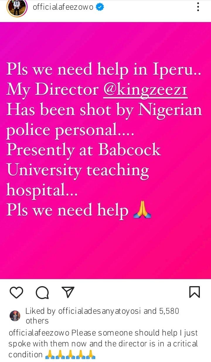 Afeez Owo calls for help for King Zeez