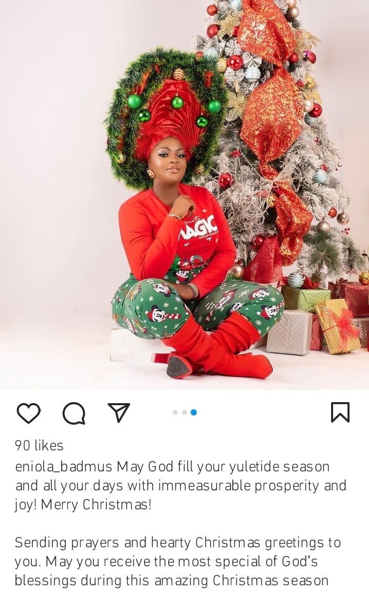 Eniola Badmus unique Christmas shoot