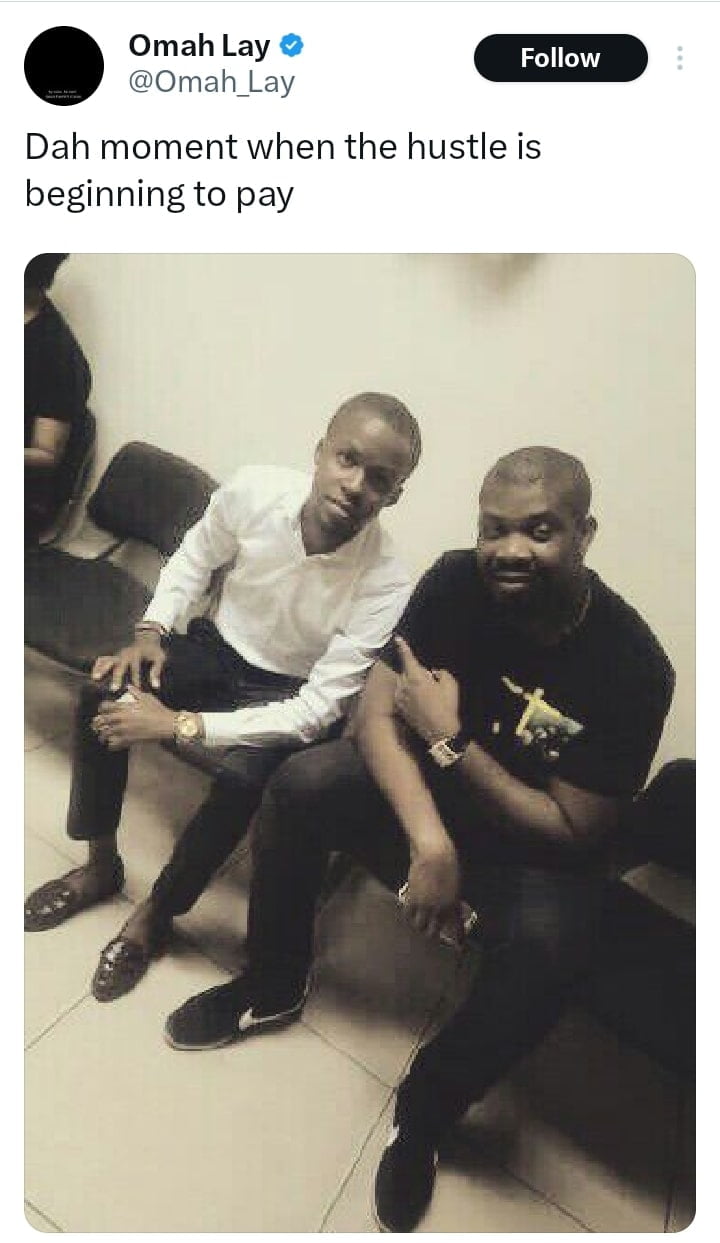 Throwback photo of Omah Lay and Don Jazzy