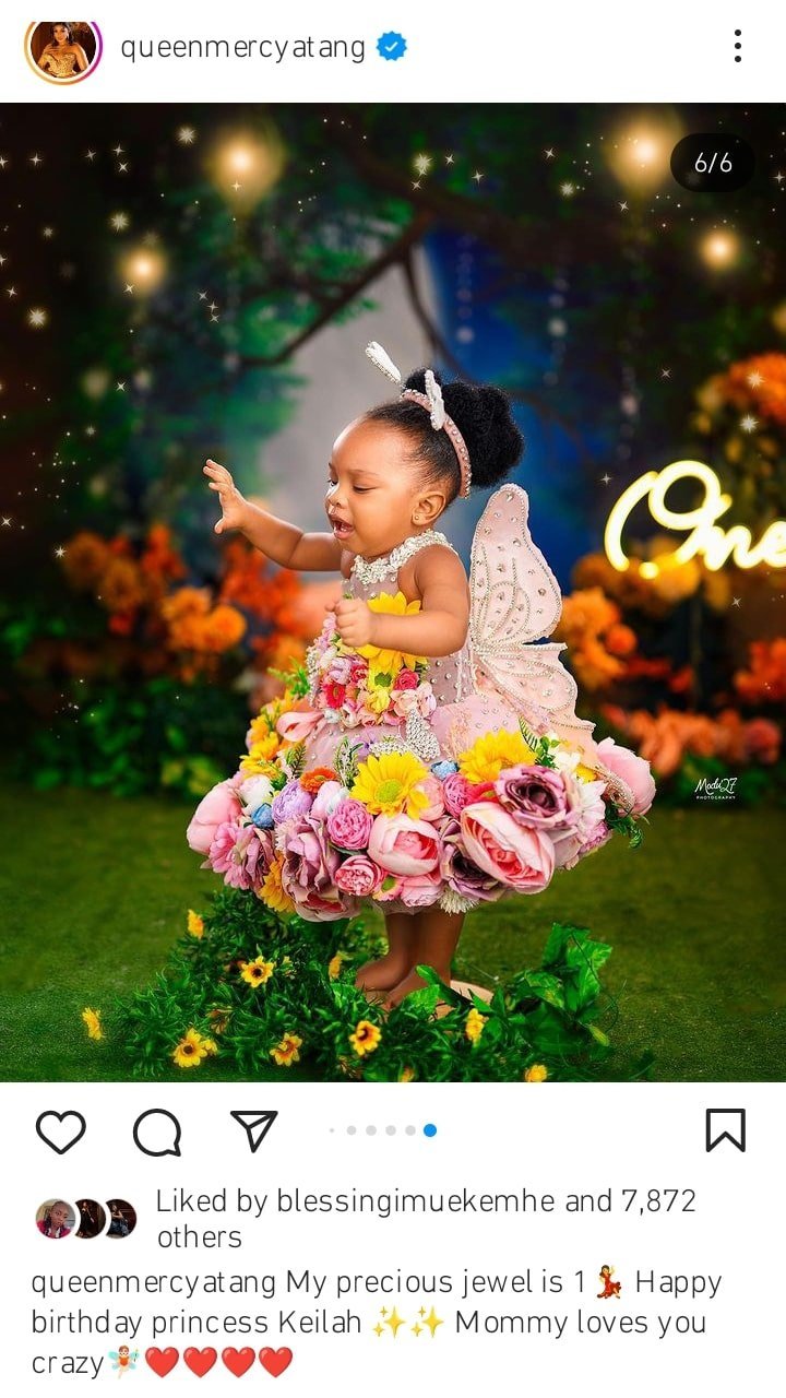 Queen Atang celebrates daughter's first birthday