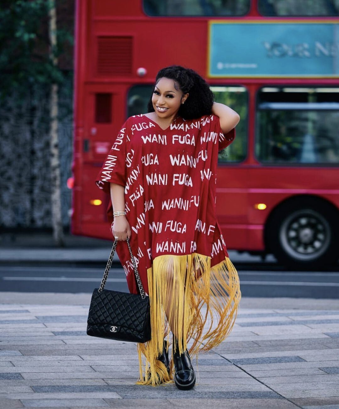 Rita Dominic reinventing the 'bubu' dress trend with acute and fashion-forward design.