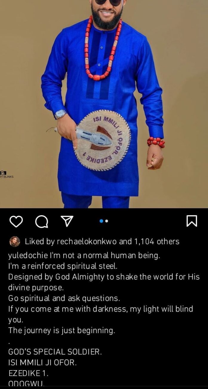 Yul Edochie says she isn't a normal human being