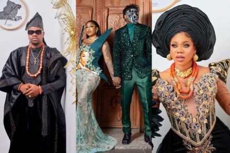 Toyin Lawani's husband pleads to her after she called out gay men