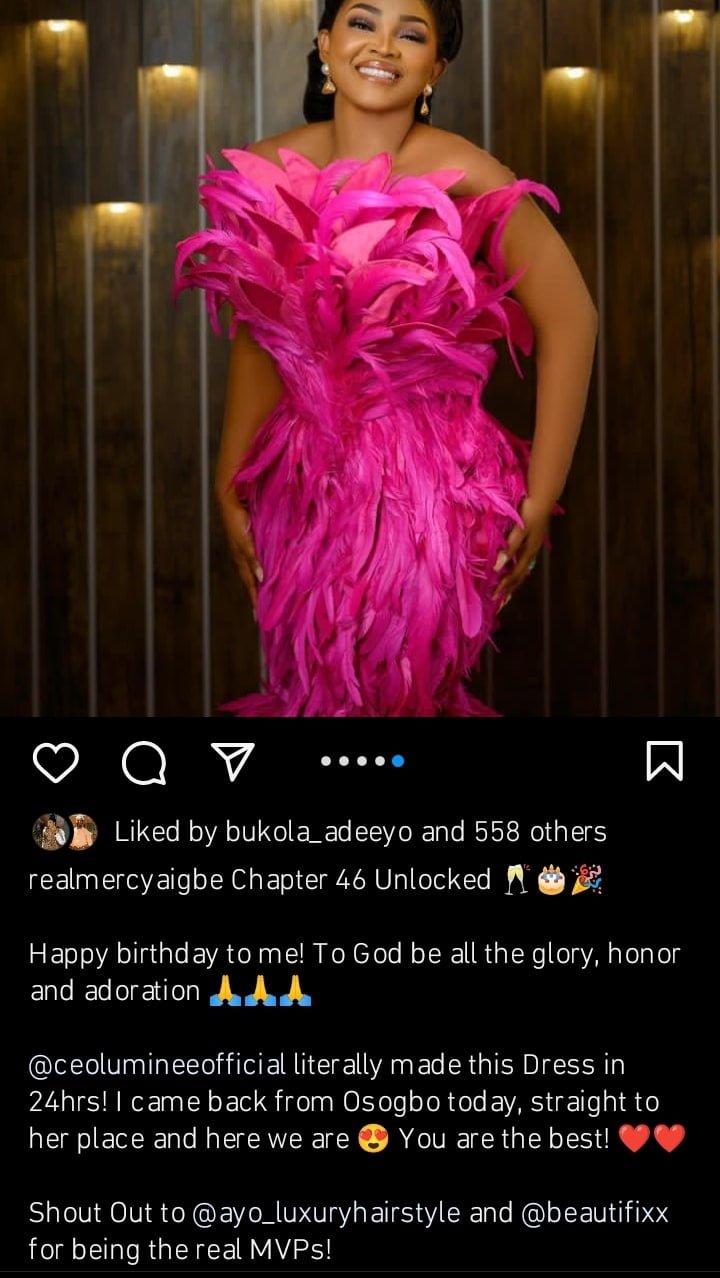 Mercy Aigbe celebrates 46th birthday