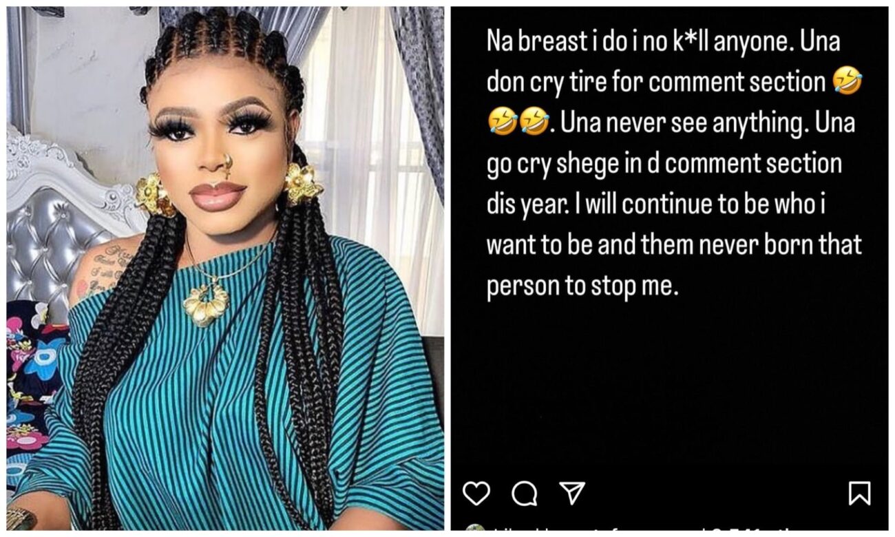 Bobrisky lashes out at fans following brerast surgery announcement.