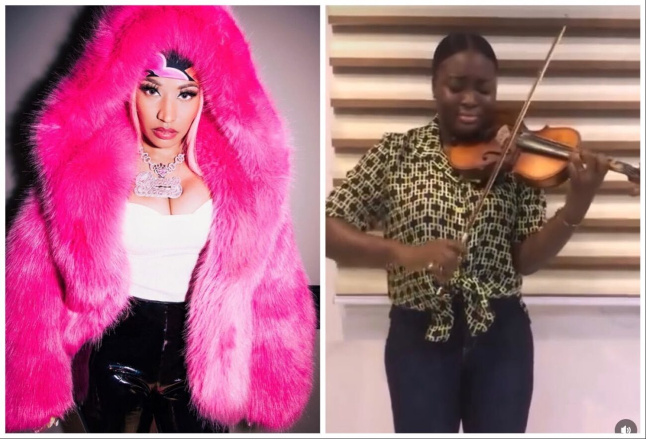 Nicki Minaj praises violinist for performing her song from the Pink Friday album.