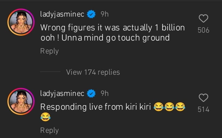 Jasmine Okafor says she is reporting live from Kirikiri