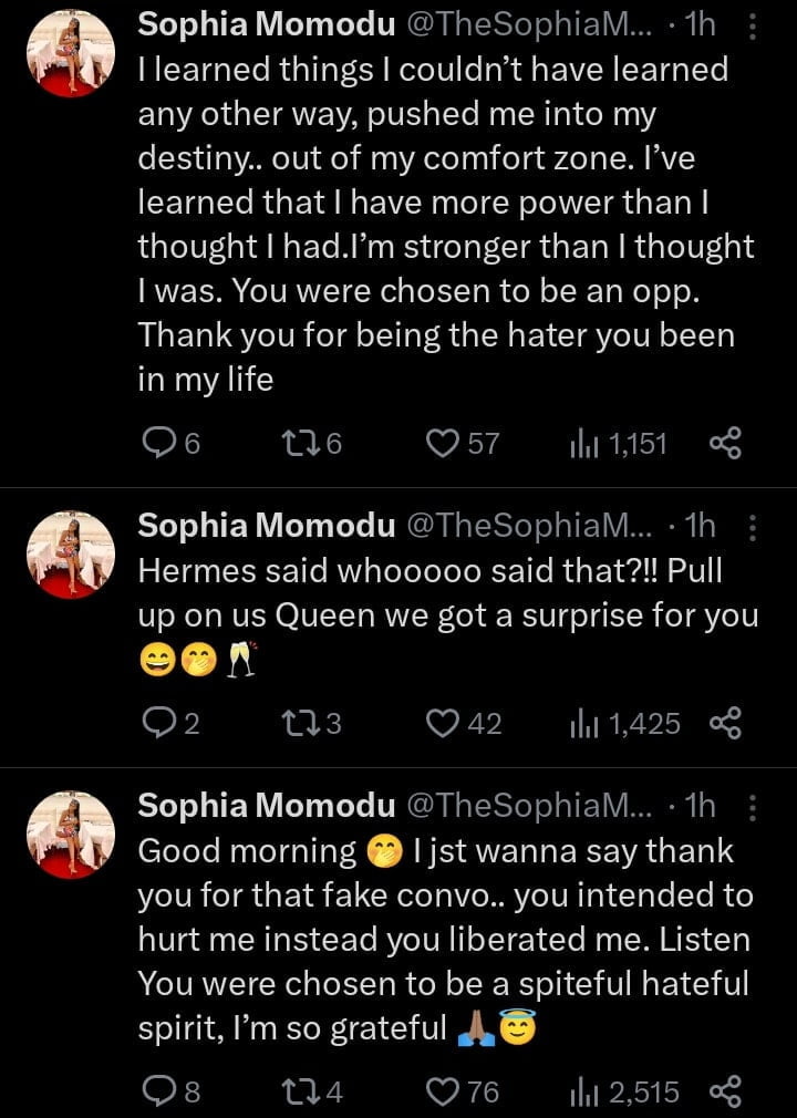 Sophia Momodu replies Davido's fan for mocking her Hermes