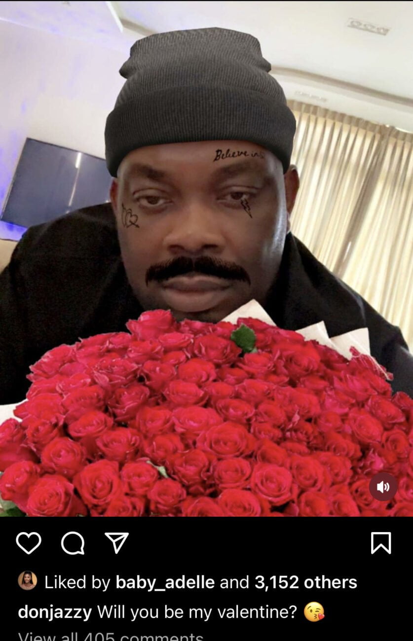 Don Jazzy’s post on Instagram asking who will be his Valentine.