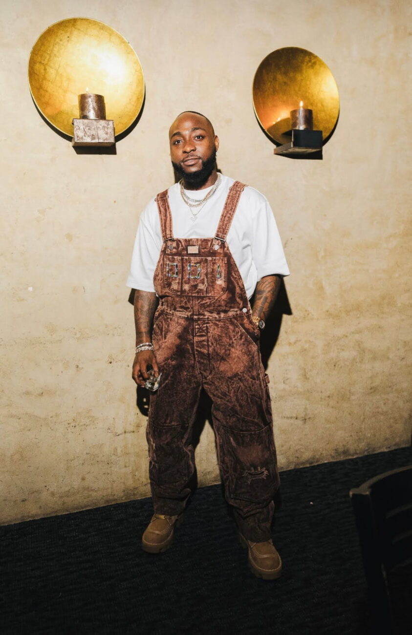 Davido poses in stylish outfit following Grammy loss.
