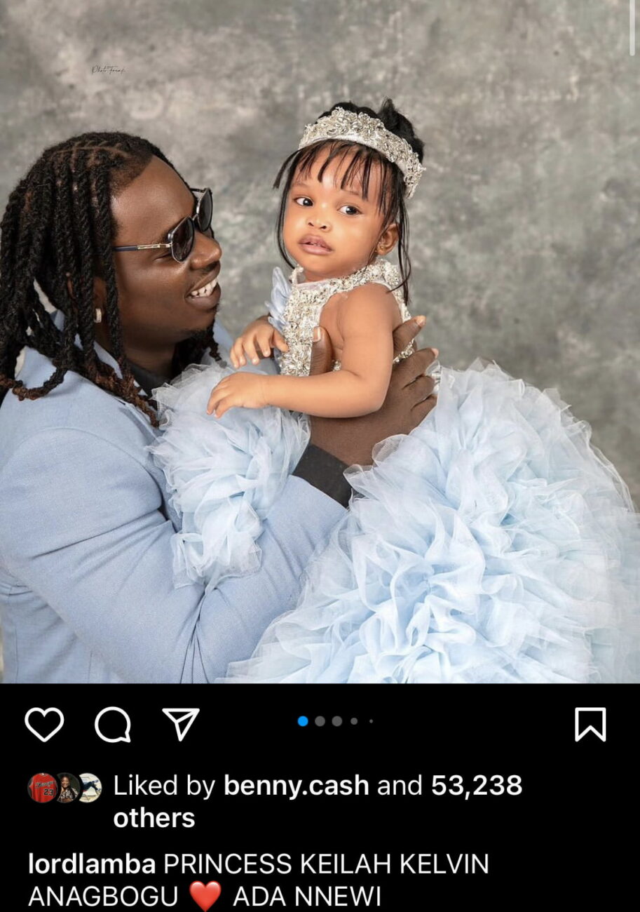Lord Lamba’s post acknowledging his child. 