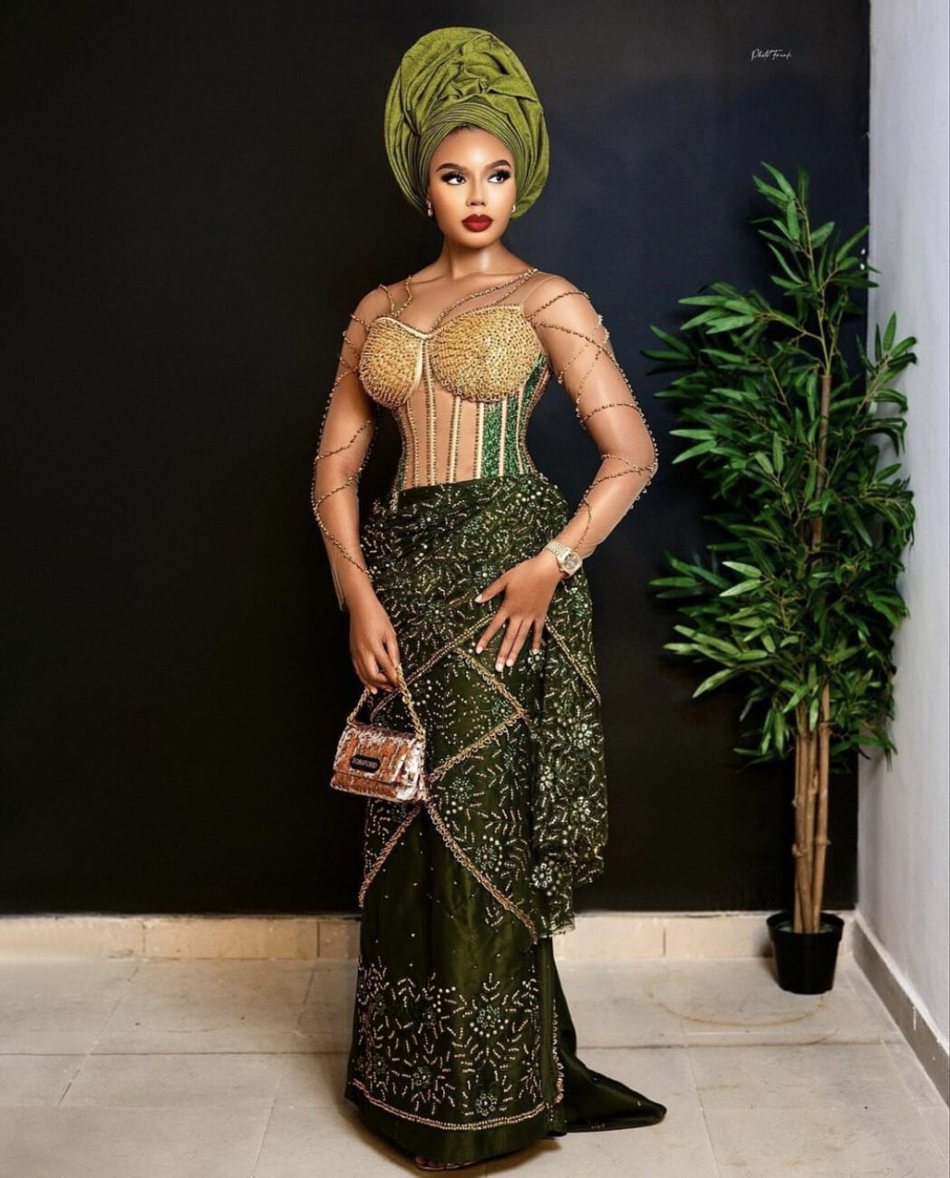 Nancy Isime's outfit at Veekee James's wedding.