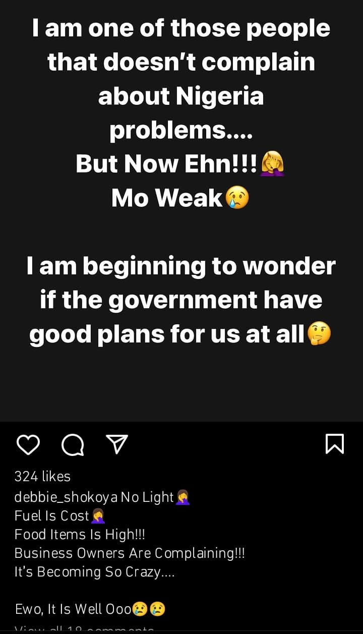 Debbie Shokoya says the economy situation is becoming crazy