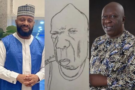 Yul Edochie reacts to drawing of Charles Awurum