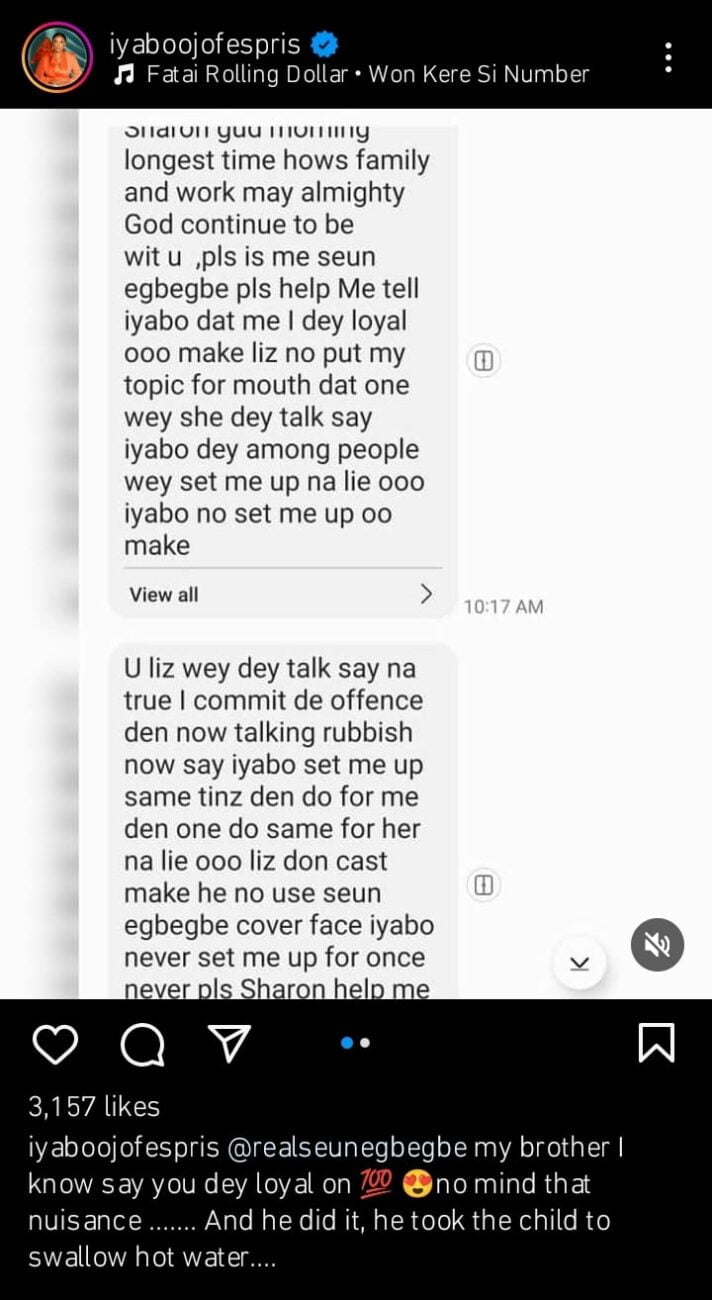 Iyabo Ojo reacts as Seun Egbegbe distances herself from Lizzy Anjorin