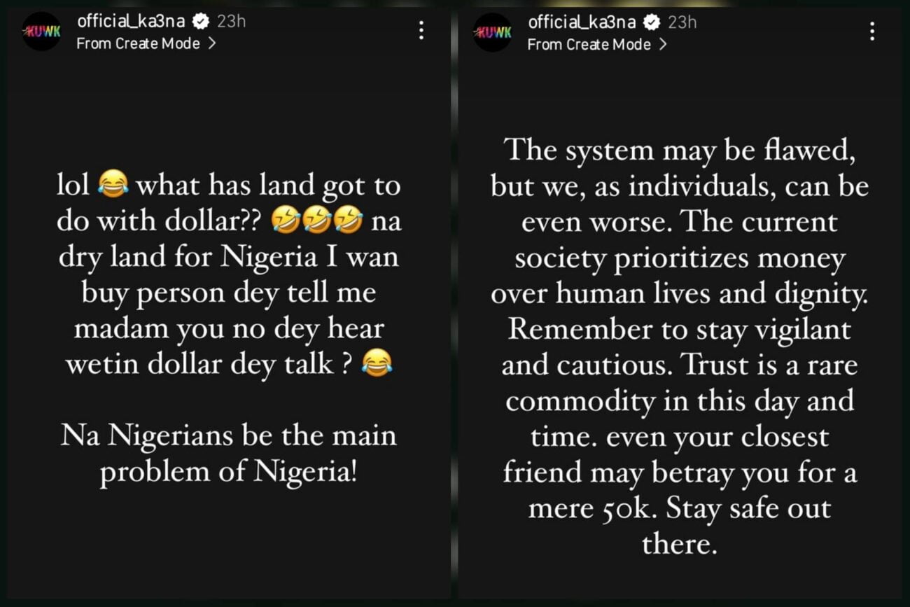 Ka3na says Nigerians are their own problem