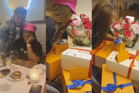 Pero Osaiyemi appreciates lover as she shows off her valentine gifts
