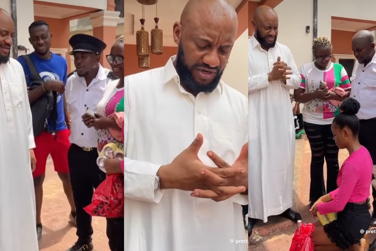 Mother brings daughter to Yul Edochie for prayers
