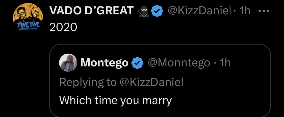 Kizz Daniel reveals his marital status to his fans.