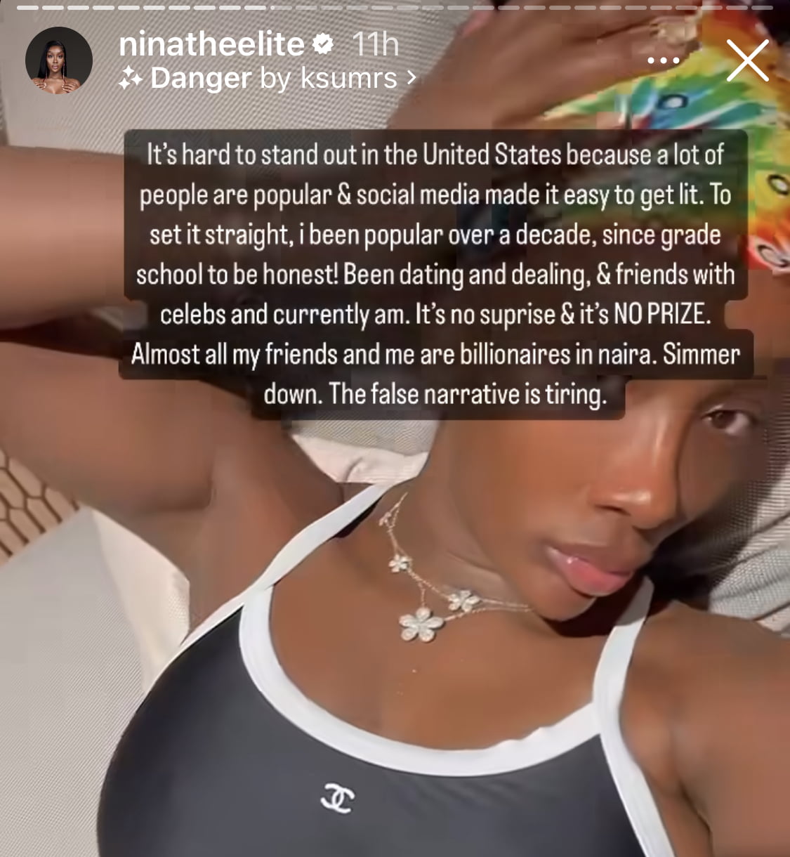 Davido’s alleged side chick Anita Brown mocks Nigerians as she reveals that she is a billionaire in Naira.