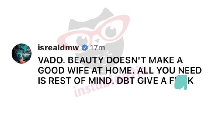 Isreal DMW tells Kizz Daniel beauty doesn't make a good wife