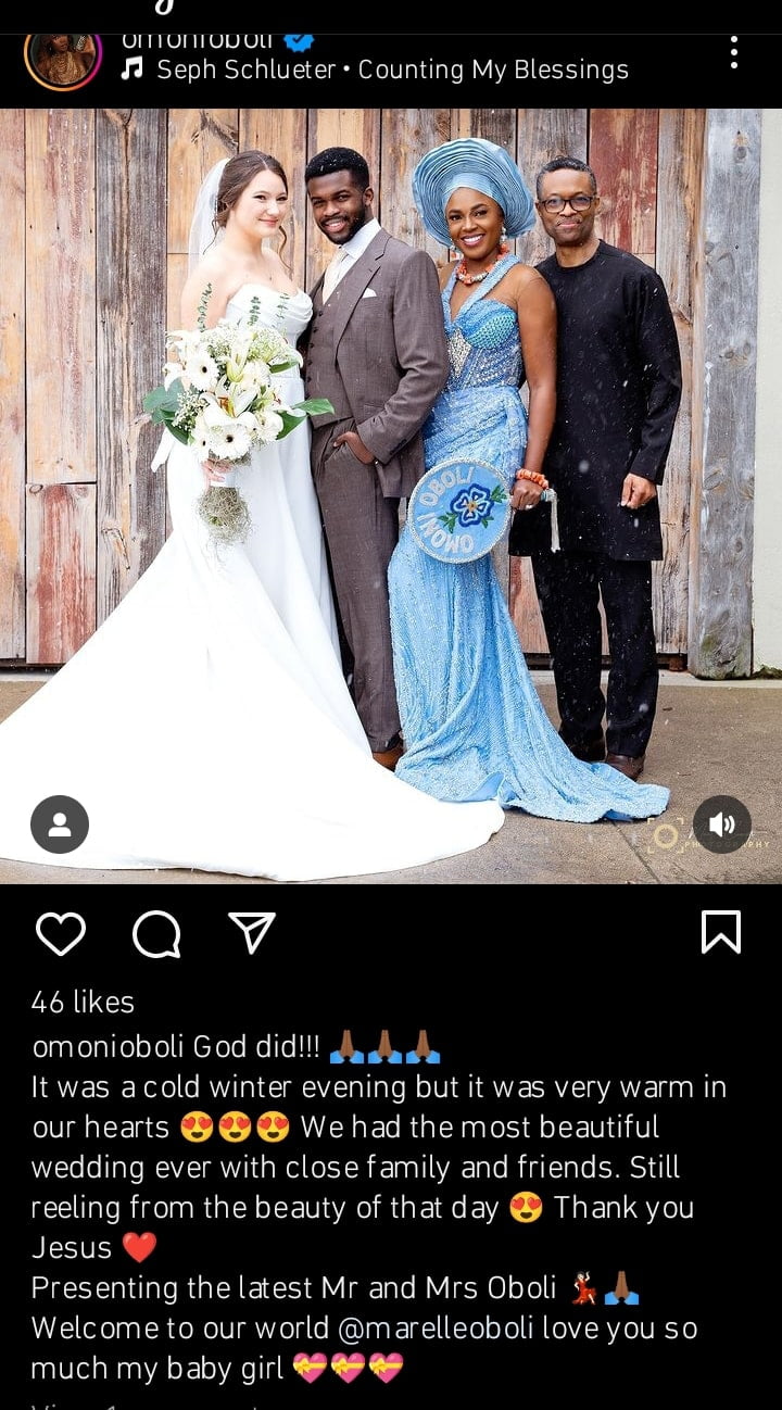 Omoni Oboli shares photo from son's wedding 