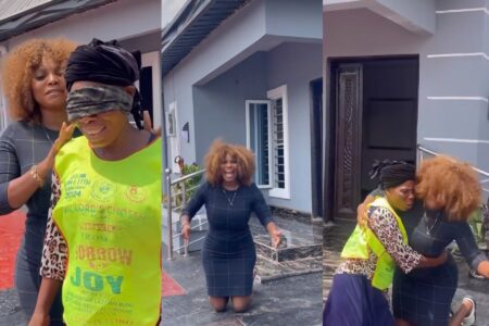 Evan Okoro buys her mother a house
