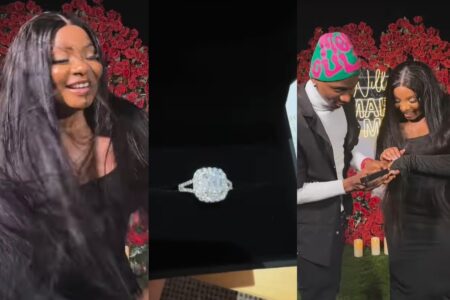 Queen man proposed to her with diamond ring
