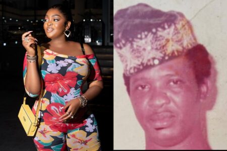 Eniola Badmus remembers late father