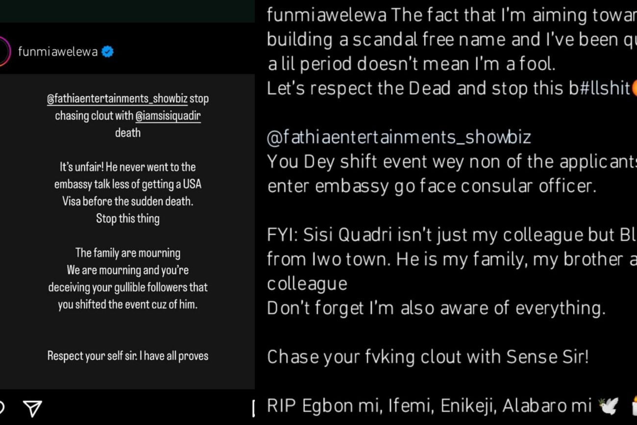 Funmi Awelewa calls out Entertainment Company over Sisi Quadri