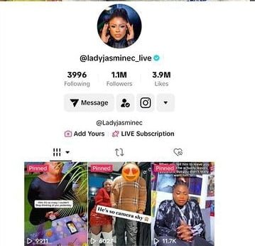 Jasmine Okafor changes Mr Ibu's TikTok account 