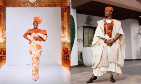 Celebrity outfits at Moses Bliss' wedding in Ghana.