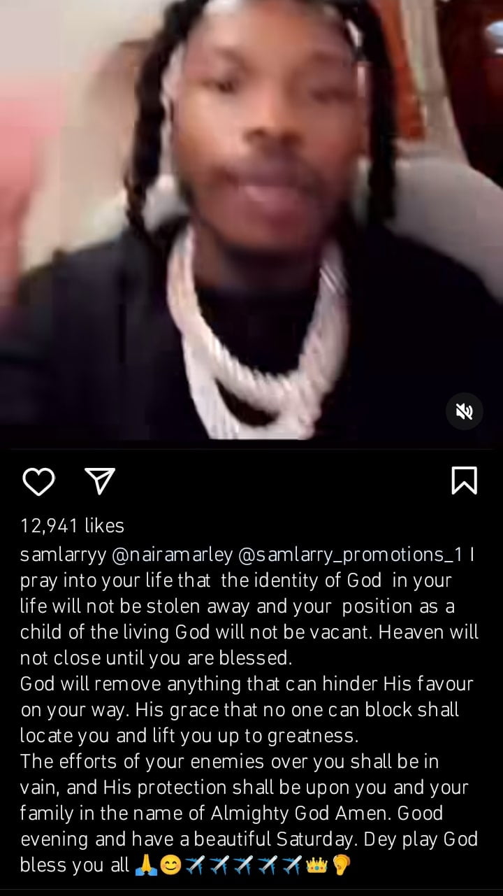 Sam Larry prays for Naira Marley