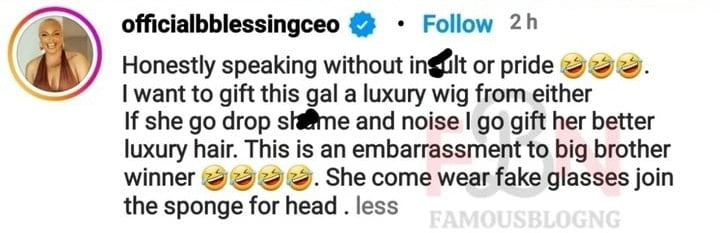 Blessing CEO set to gift a a luxury wig