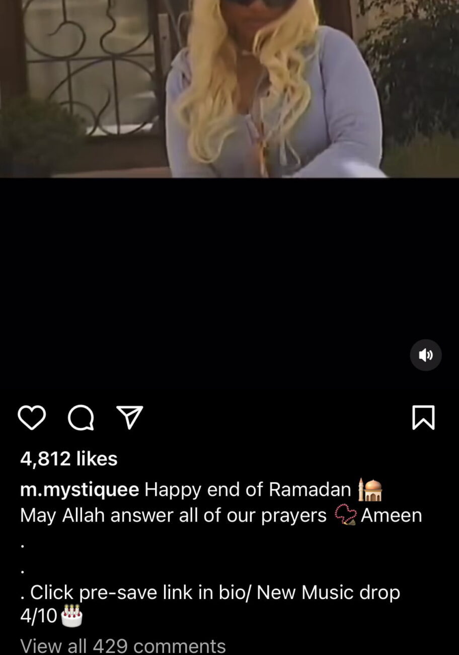 Mystique’s post containing the reference to Ramadan.
