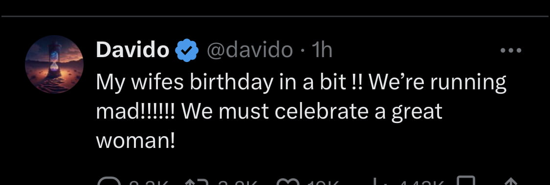 Davido hypes up Chef Chi’s upcoming birthday.
