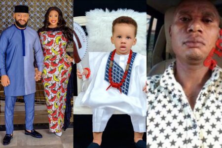 Reactions as Yul Edochie unveils his second son with Judy Austin