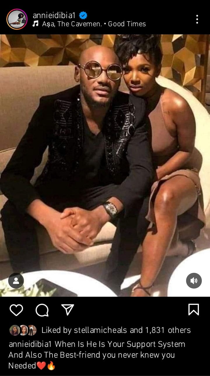 Annie Idibia appreciates 2baba for being her support system
