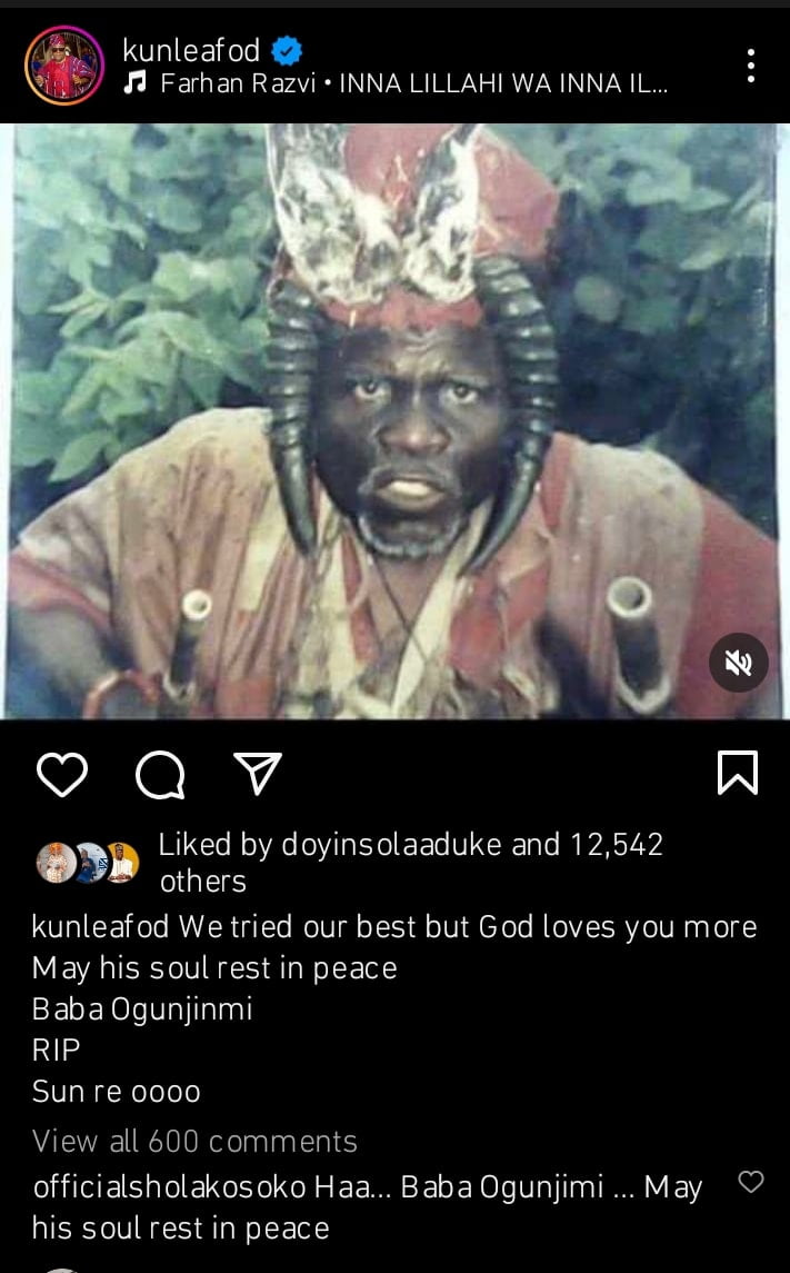 Baba Ogunjimi is dead