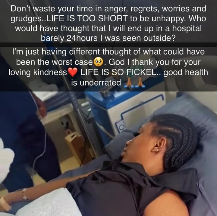 Mercy Eke hospitalized 