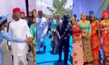 Reactions as Regina Daniels attends a public function with her husband.
